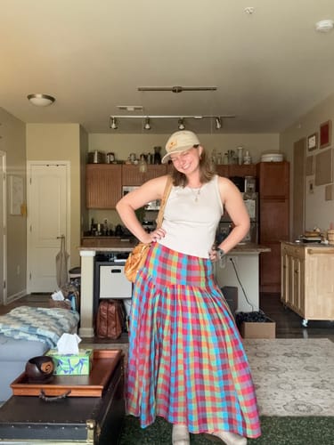 Customer photo review of LEILA SKIRT | CROSSWAY CHEX