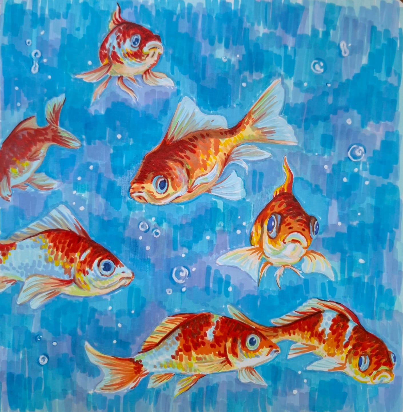 Customer photo review of Ohuhu Dual Tips Water-Based Art Markers