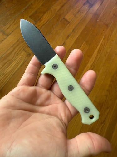 Customer photo review of Compact R4A - Ready 4 Action Knife / D2 Fixed Blade ( UGM GLOW Scales ) 🔥 New 🔥