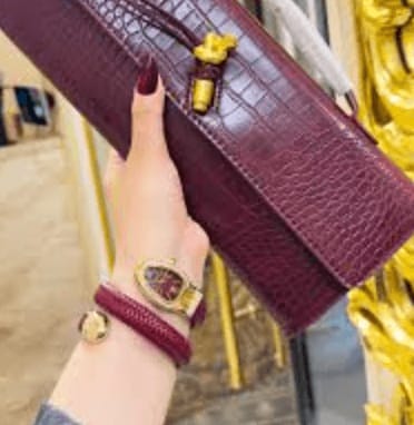 Customer photo review of Bianca Croc-Embossed Leather Bag