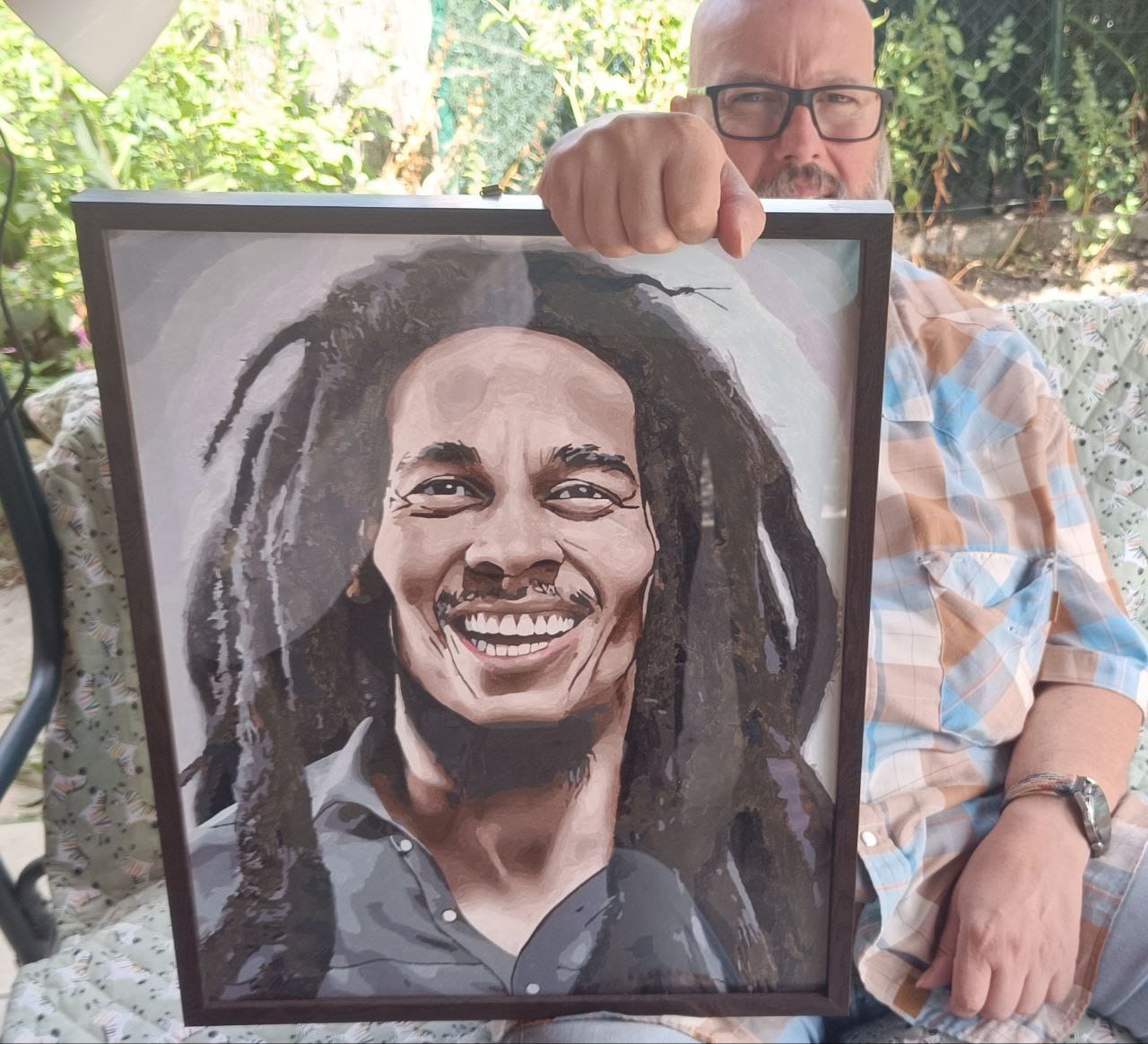 Customer photo review of Pintar por Números Personalizado - Cuadro Personalizado con Foto