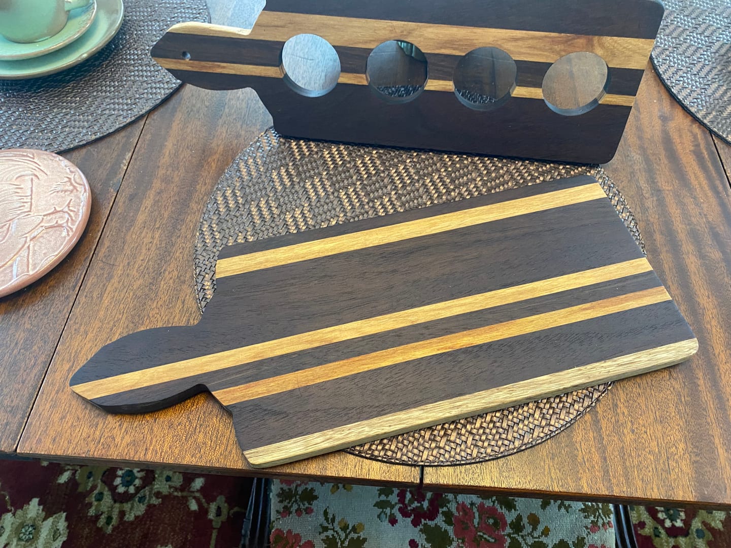Customer photo review of 15x12" Sea Turtle Shaped Serving Board Acrylic Router Template