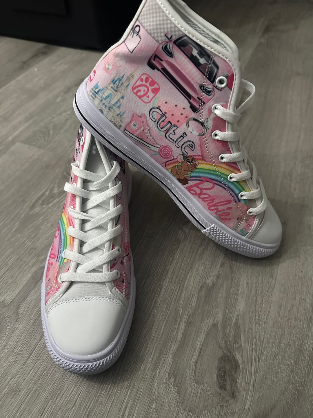 Customer photo review of Design Your Own - White High Tops