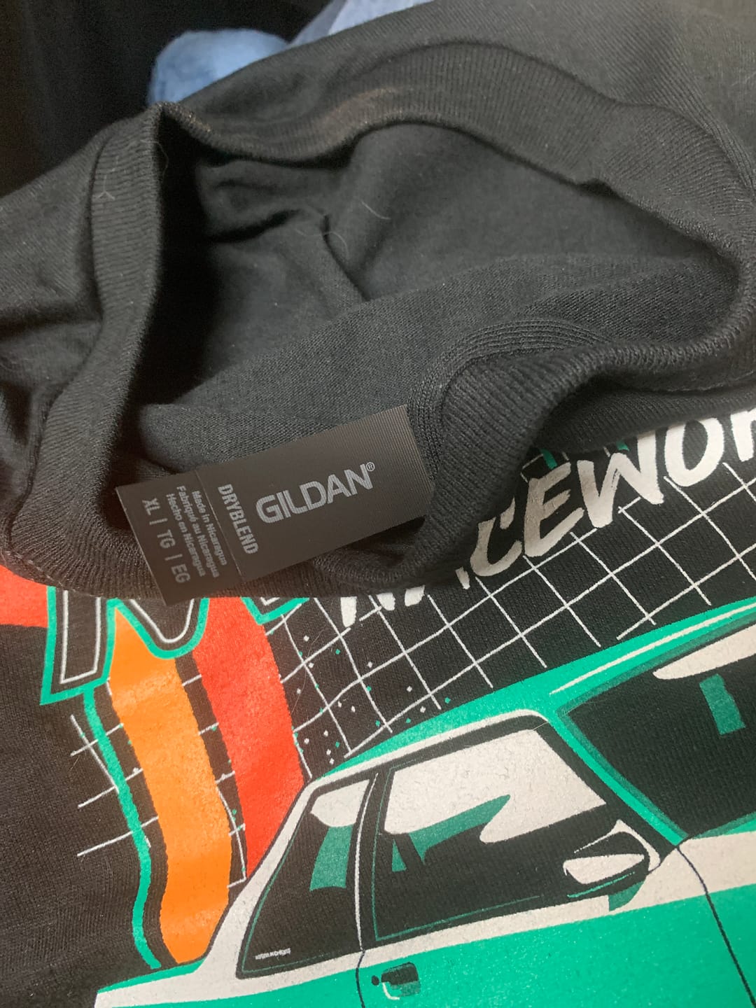 Customer photo review of 80s Retro Fox Body Shirt (Gildan Dry Blend)