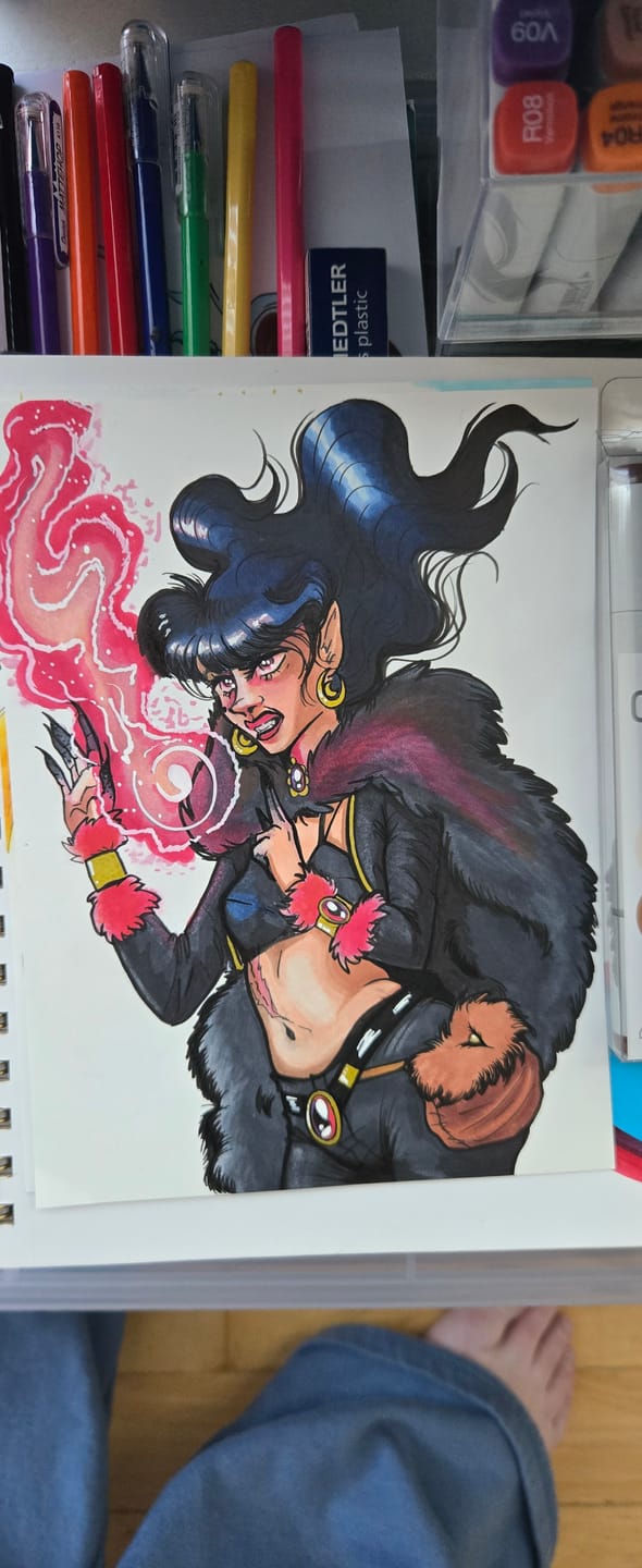 Customer photo review of Ohuhu Honolulu 120 Individual Marker, Brush & Chisel