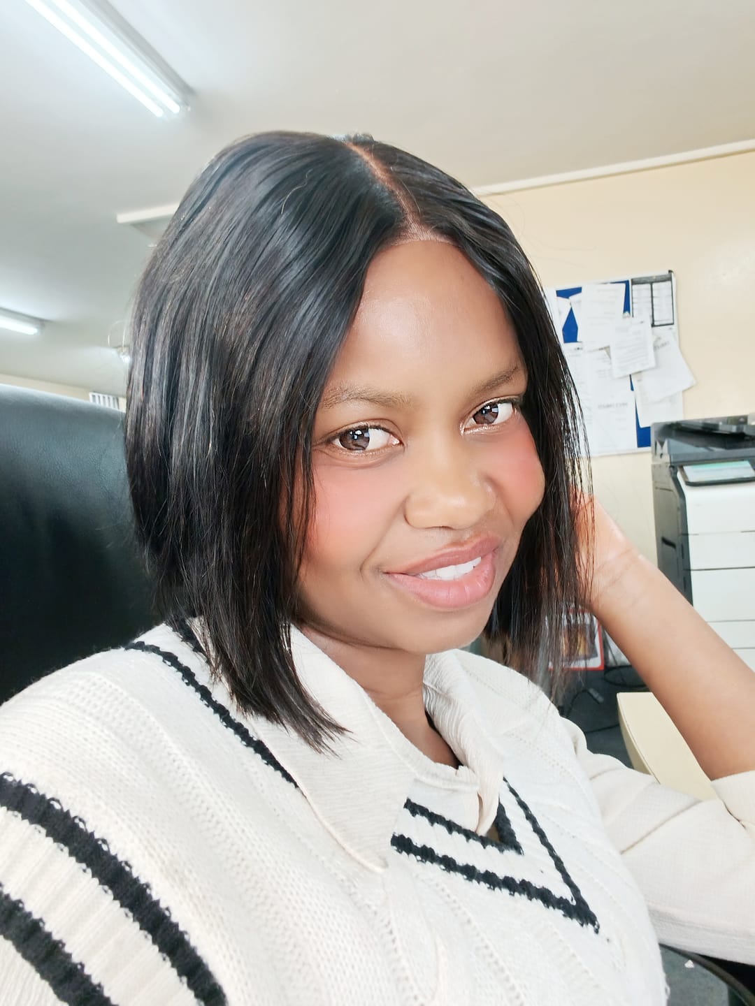 Customer photo review of Double Drawn Full Frontal Human Hair BOB Wig - Stunning and Natural Looking Wig