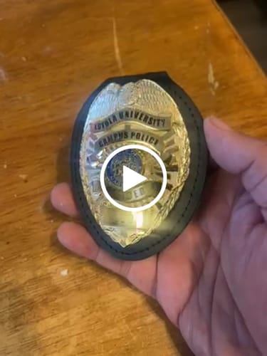 Customer video review of Customizable Badge BA11