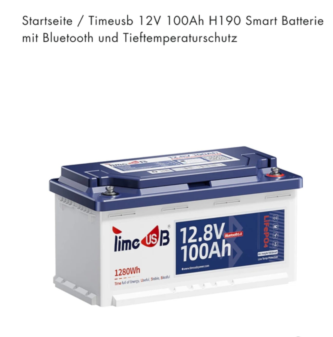Customer photo review of Timeusb 12V 100Ah H190 Smart Batterie mit Bluetooth und Tieftemperaturschutz