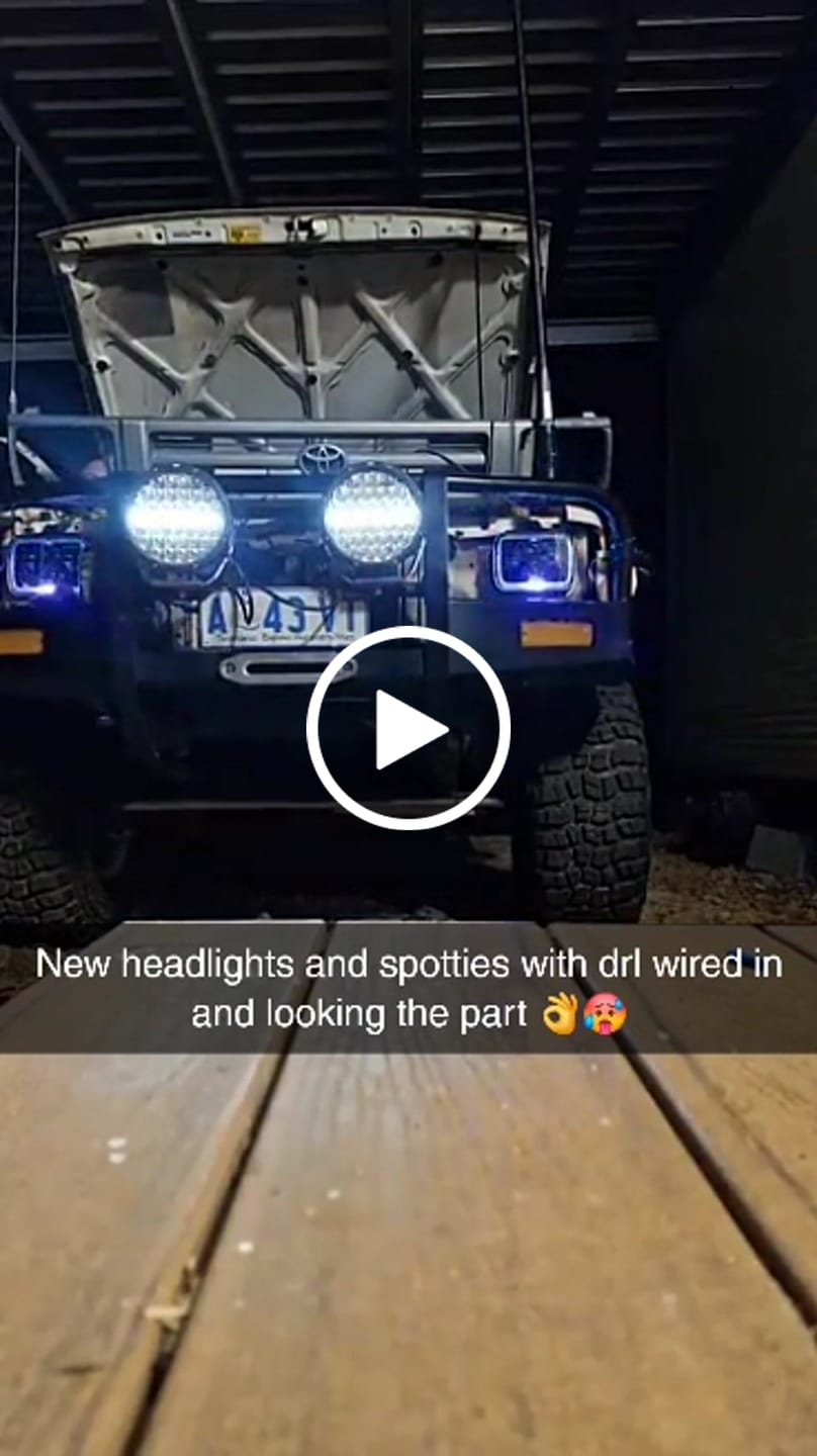 Customer video review of 5X7" LED Colour Chasing Headlights