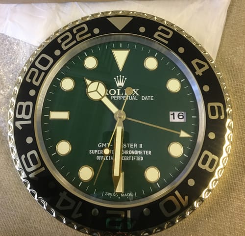Customer photo review of GMT-Master II Wall Clock - Gold and Green