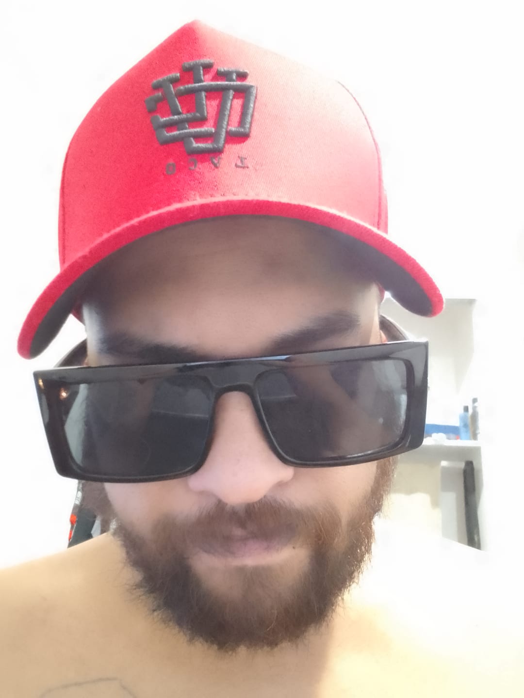 Customer photo review of LVCO Midnight Red A-Frame Snapback