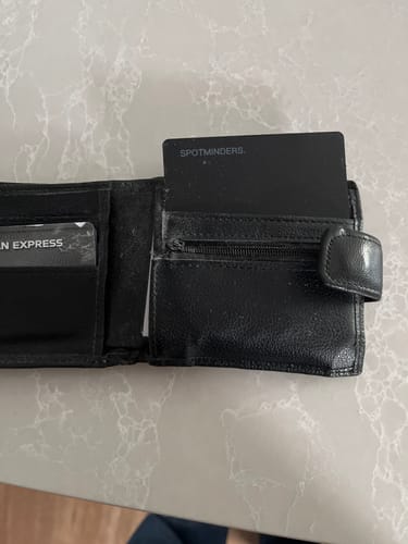 Customer photo review of SPOTMINDERS. Tracking card