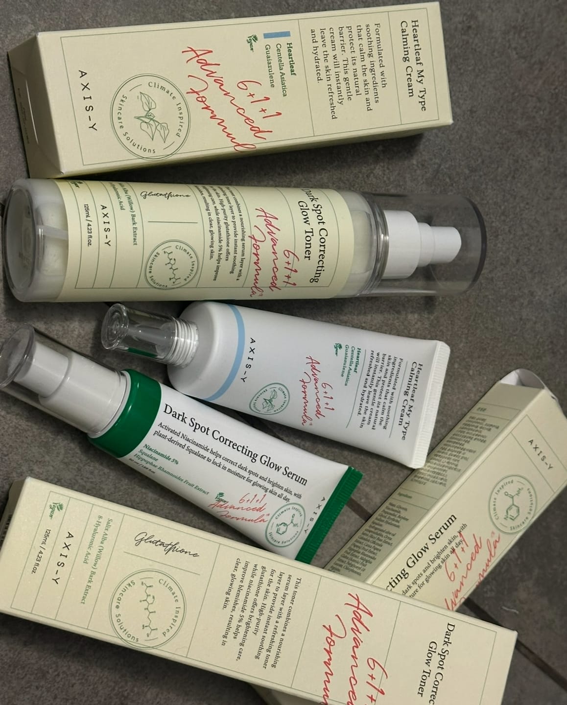 Customer photo review of Serums tumšo plankumu korekcijai AXIS-Y Dark Spot Correcting Glow Serum