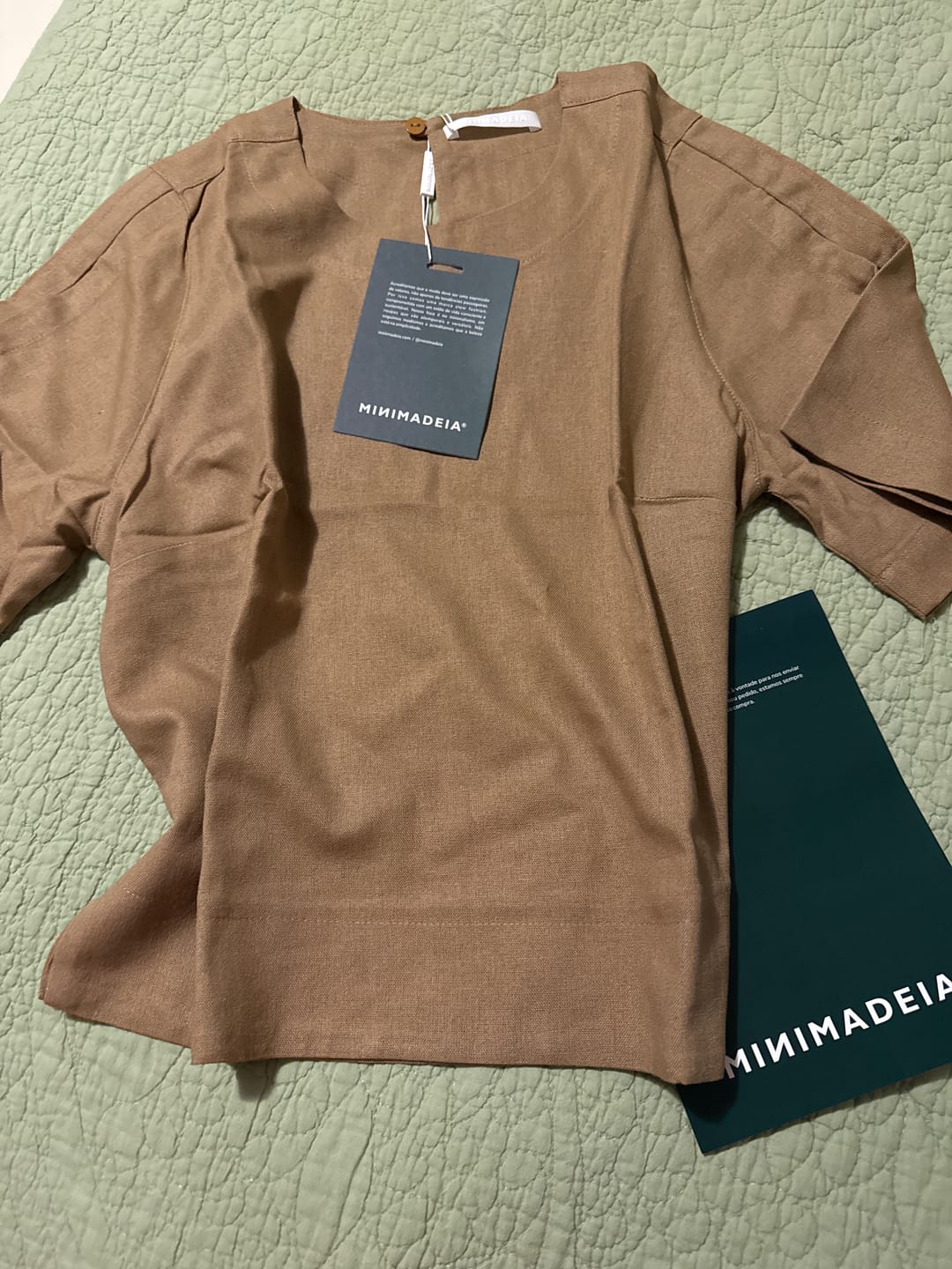 Customer photo review of Blusa Tulipa Marrom Claro