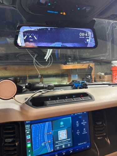 Customer photo review of WOLFBOX G900 TriPro Bumper Version 3 Channel Rearview Mirror Dash Camera Mirror Camera with Exclusive 30-Month Warranty