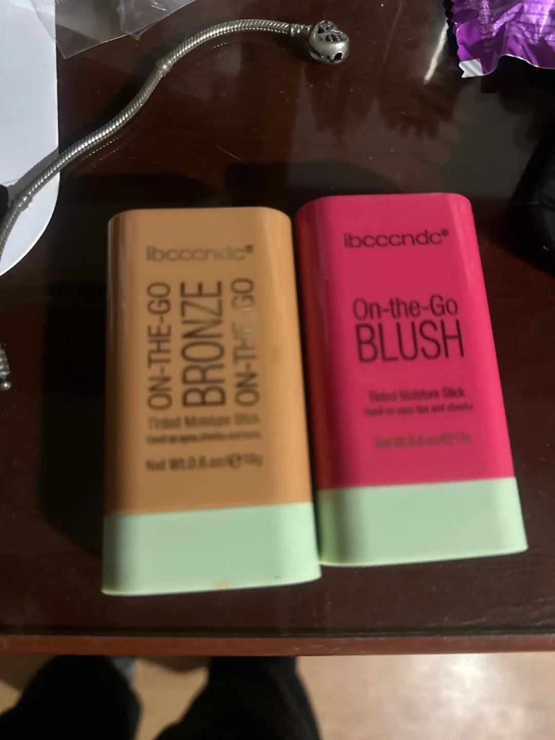 Customer photo review of Tinted Moisture Blush Stick 3-In-1 Lip Eye Cheek — Pink | KIMLUD