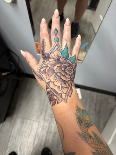 Customer photo review of Painless Tattoo Numbing Spray