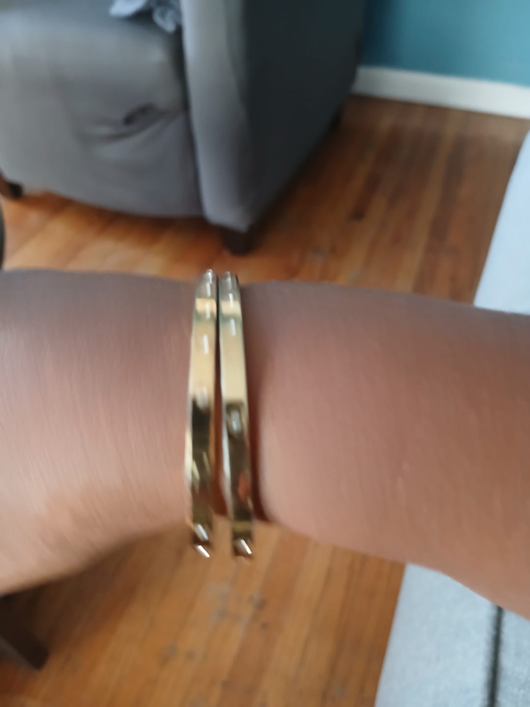 Customer photo review of Crystal Bangle Bracelet
