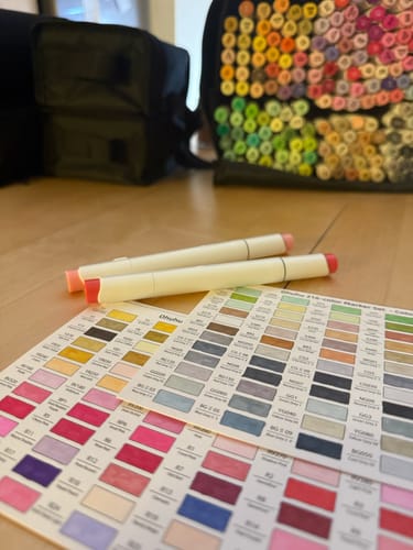 Customer photo review of Ohuhu Honolulu 104 Colors Dual Tips Alcohol Art Markers