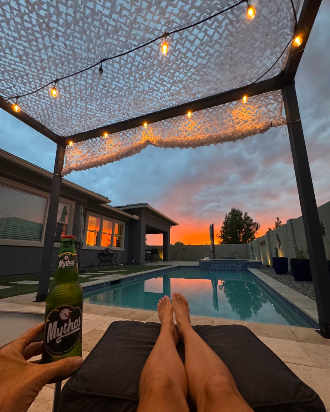 Customer photo review of White Camo Netting Sun Shade