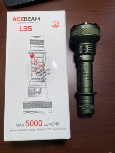 Customer photo review of ACEBEAM L35 5000 High Lumens Rechargeable Tactical Flashlight ( 🔥 )