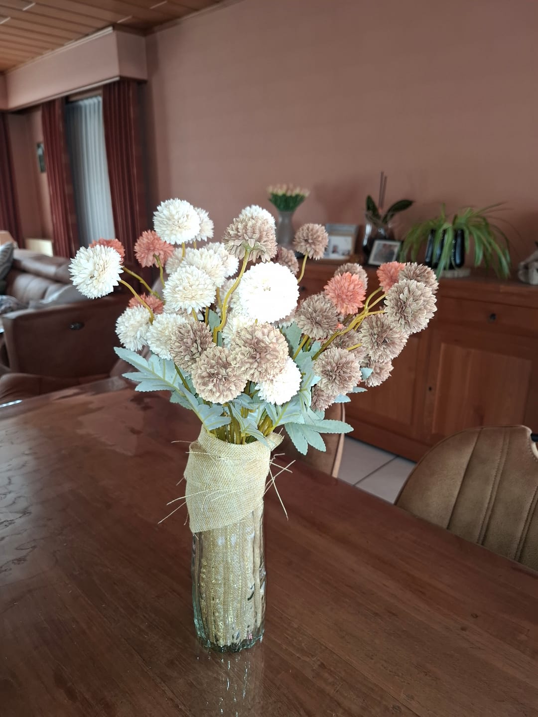 Customer photo review of Zijden Kiku Bloemen - Crème Mix
