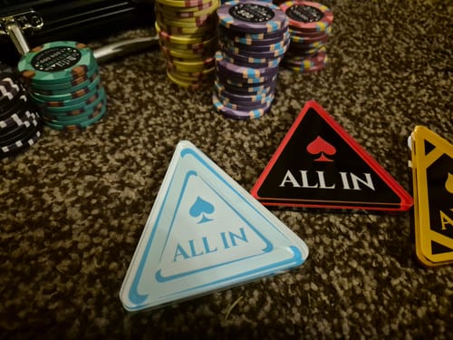 Customer photo review of All In Button Blue Spade