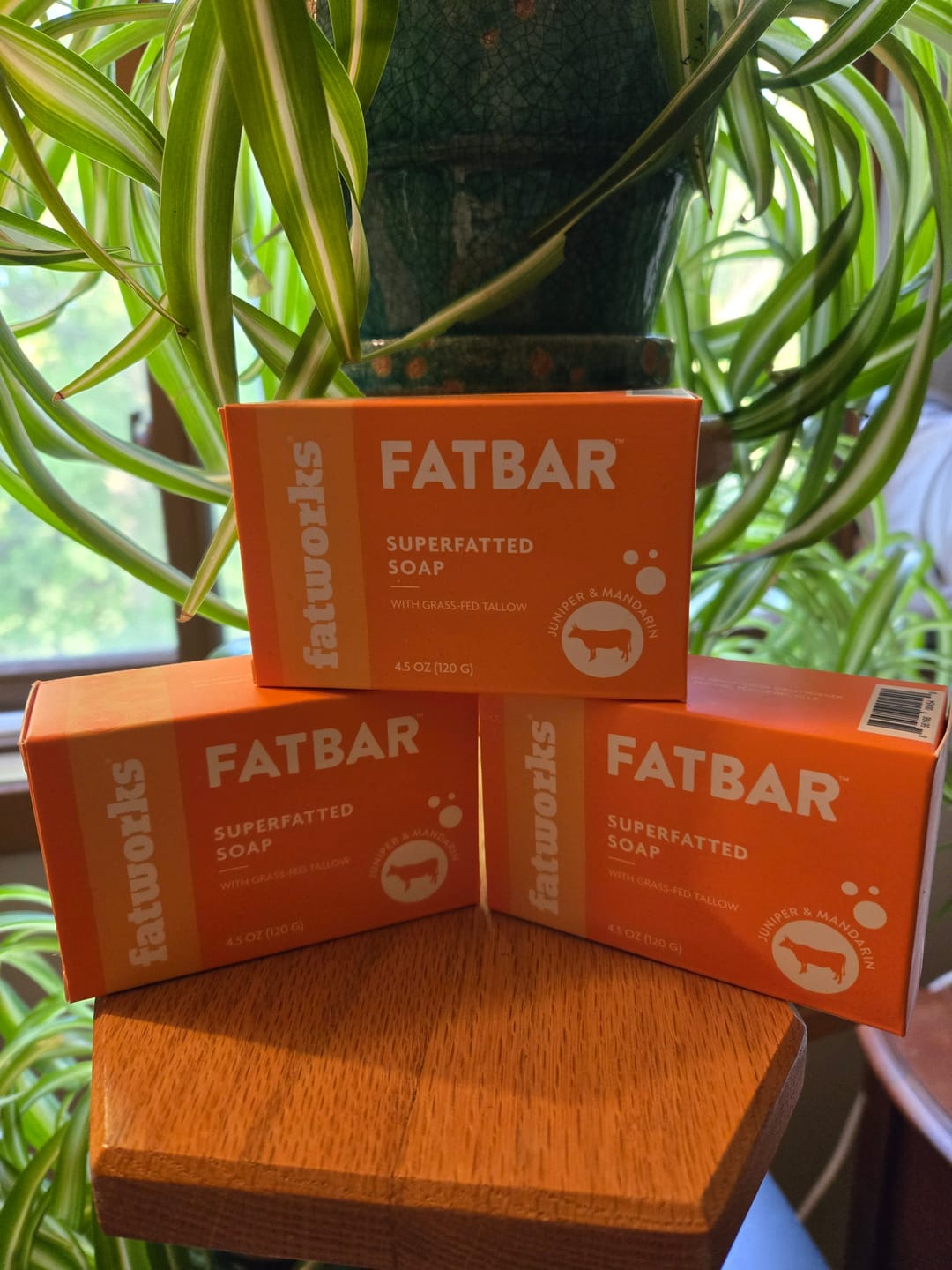 Customer photo review of FATBAR™ Juniper&Citrus (4.25 oz) - Grass-Fed Tallow Soap Bar