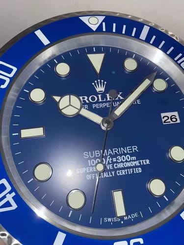 Customer photo review of Submariner Wall Clock - Bright Blue