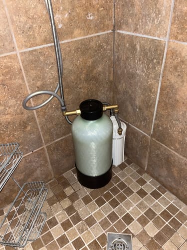 Customer photo review of Shower Water Softener System