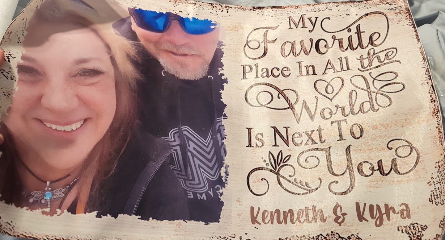 Customer photo review of Next To You Is One Of My Favorite Places To Be - Upload Image - Personalized Horizontal Poster