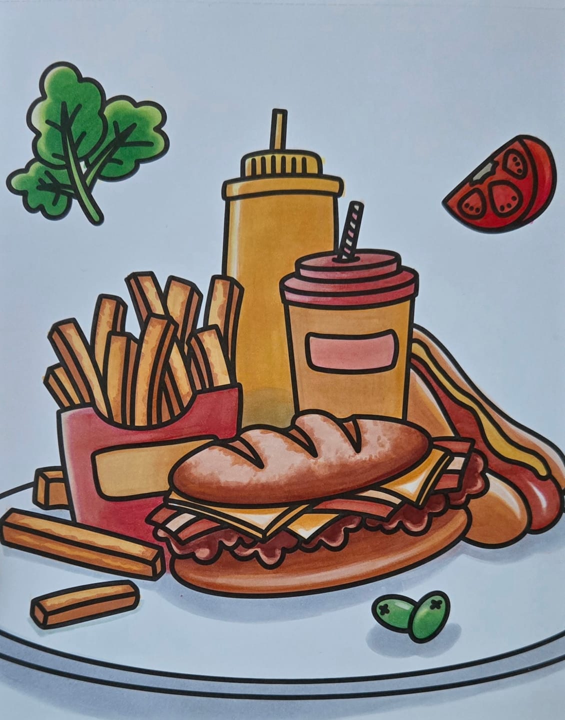 Customer photo review of Ohuhu Double-Sided Bleedproof Coloring Book