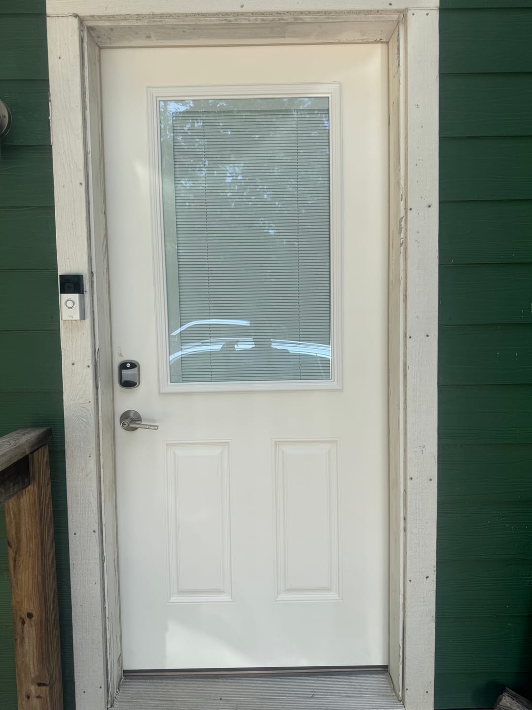 Customer photo review of Raise & Lower Blinds Glass and Frame Kit (Half Lite)