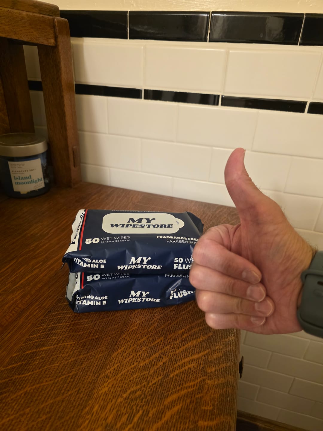 Customer photo review of My Wipes Premium Flushable Wipes