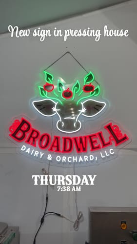 Customer photo review of BROADWELL - Premium Neon Artwork