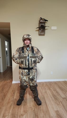 Customer photo review of FLASH SALE DeepWade Zipped Duck Waterfowl Hunting Breathable Chest Waders