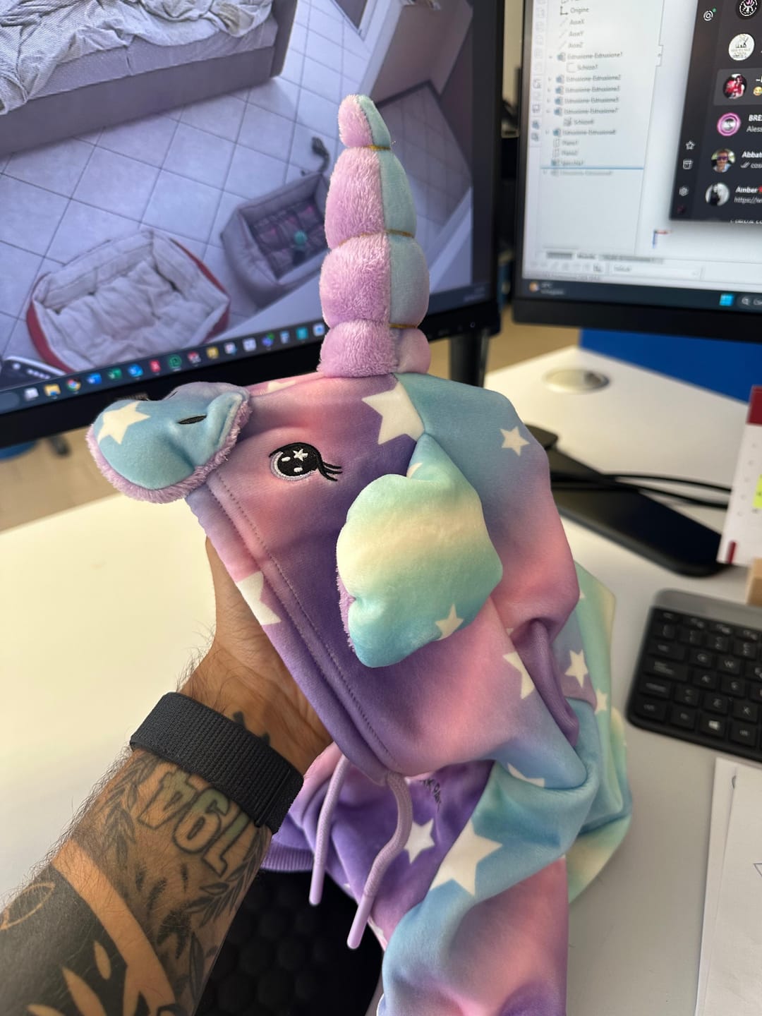 Customer photo review of Halloween Dog Hoodie - Unicorn