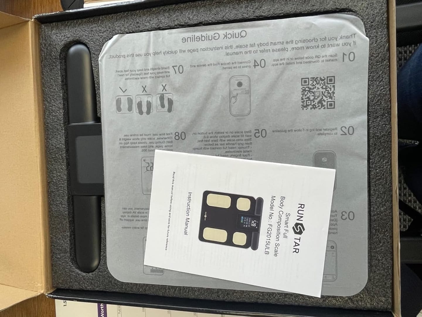 Customer photo review of RunStar 8E SmartScan Body Fat Scale