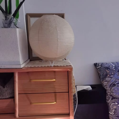 Customer photo review of Wabi Sabi Paper Table Lamp