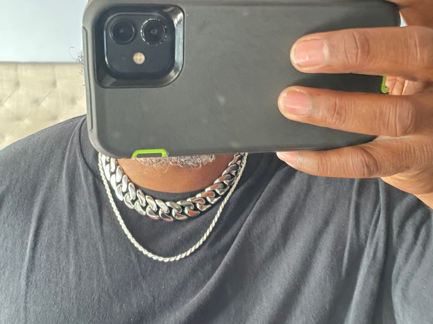 Customer photo review of FREE 3mm Cuban Chain