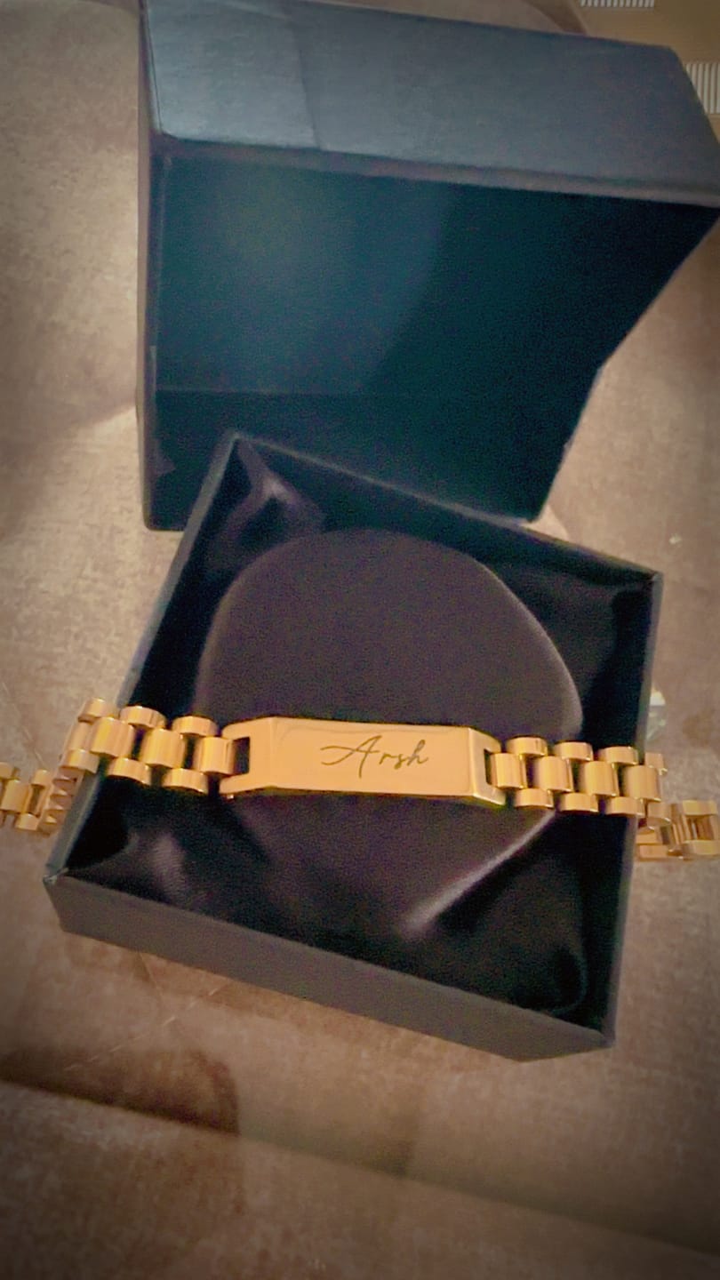 Customer photo review of Personalised Stark Bracelet