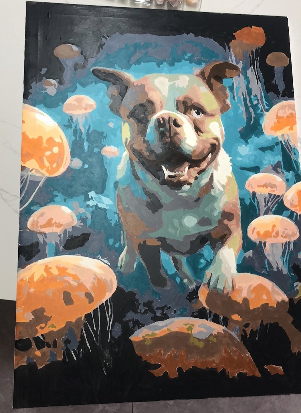 Customer photo review of Custom DIY Pet Painting By Numbers