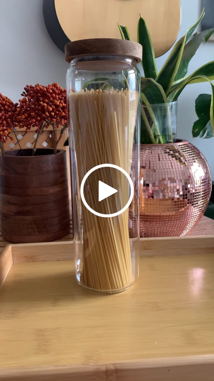 Customer video review of Glass Acacia Pantry Jars