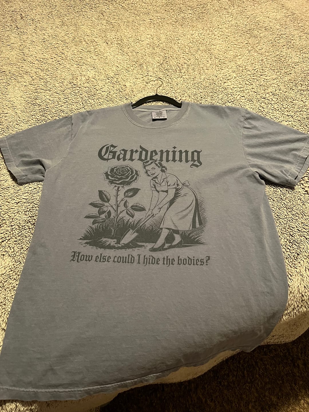 Customer photo review of Hide the Bodies T-shirt