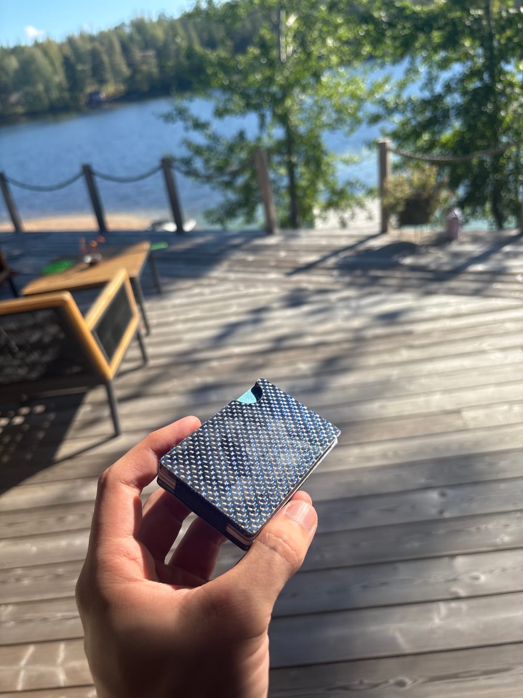 Customer photo review of Carbon Fiber Card Wallet - PRESALE