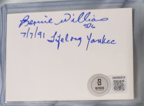 Customer photo review of Bernie Williams Autograph Signing