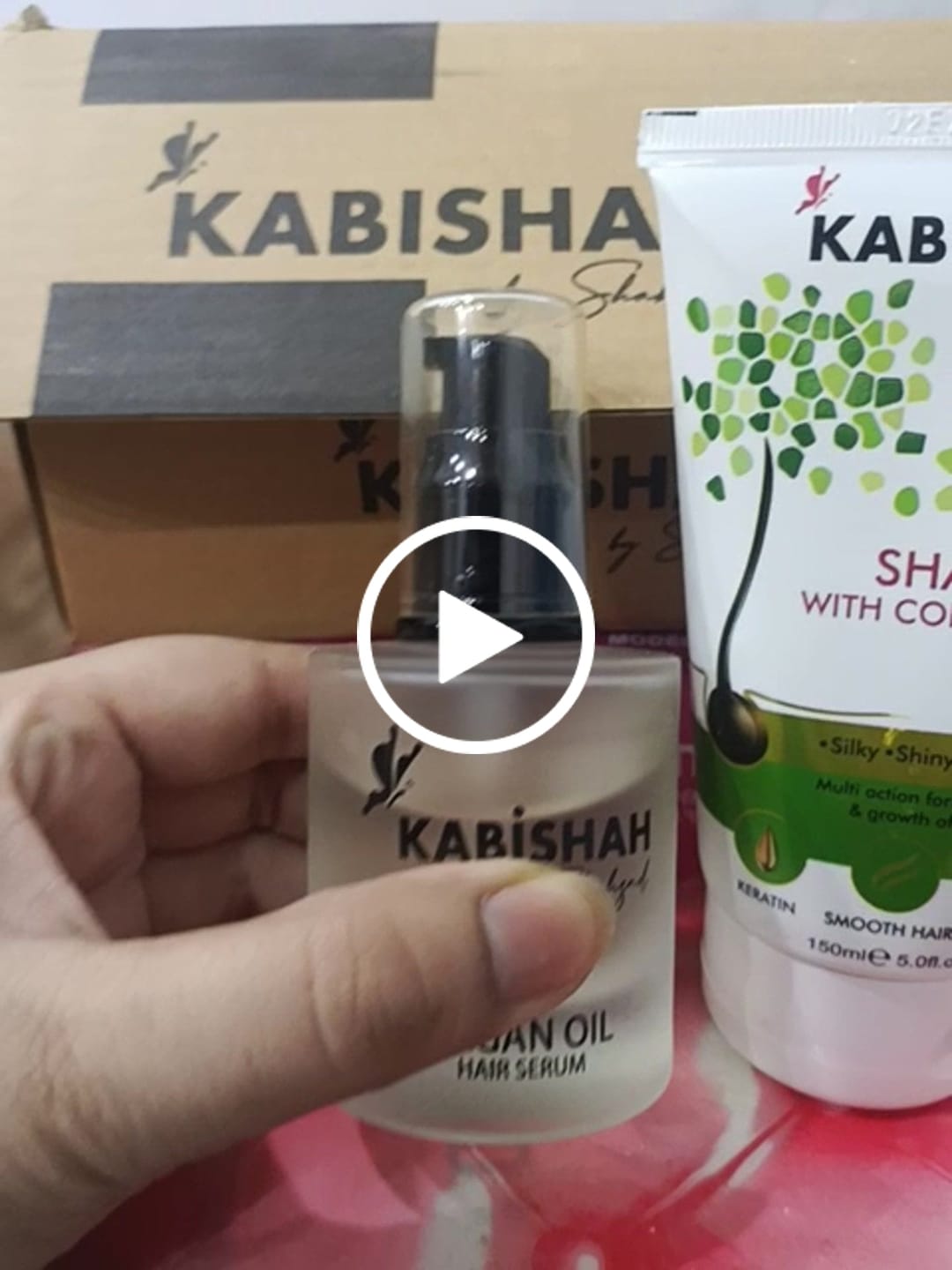Customer video review of Hair Care Bundle: Argan Oil Hair Serum + Shampoo