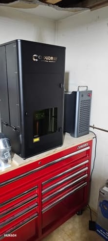 Customer photo review of Cloudray  GM Series Neo 100W 200W Autofocus Mopa Fiber Laser Engraver with Built-in Camera & Electric Lifting Column