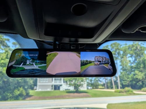 Customer photo review of WOLFBOX G900 TriPro Bumper Version 3 Channel Rearview Mirror Dash Camera Mirror Camera with Exclusive 30-Month Warranty