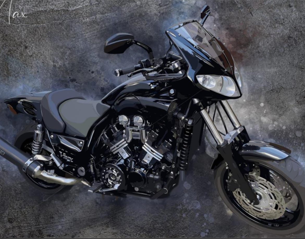 Customer photo review of Dein Motorroad als Aquarell Poster | Geschenk für Motorradfahrer